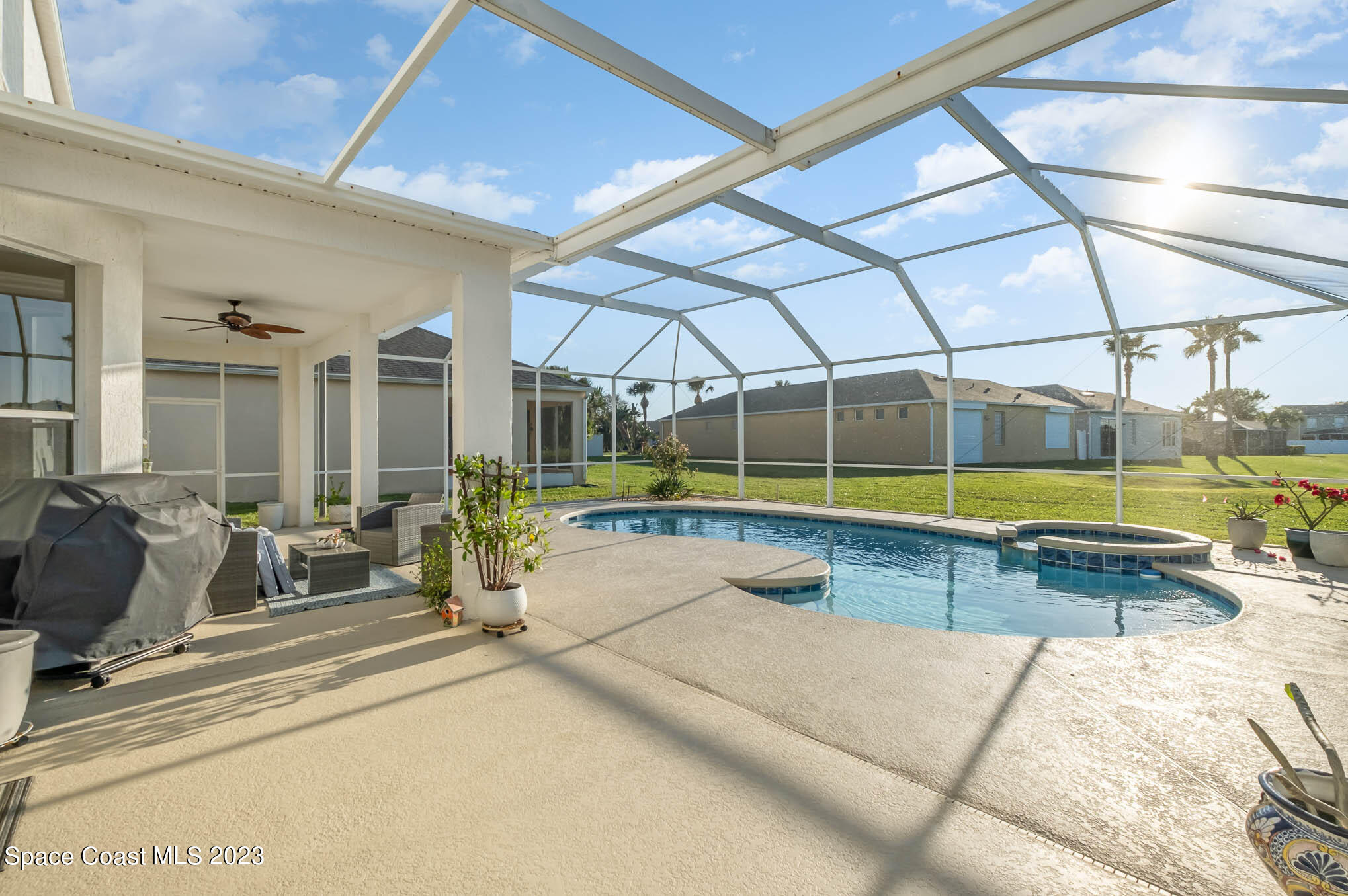 3032 Jacobaeus Lane Indialantic, FL 32903 - Photo 34 of 43 a view of a swimming pool with lounge chair