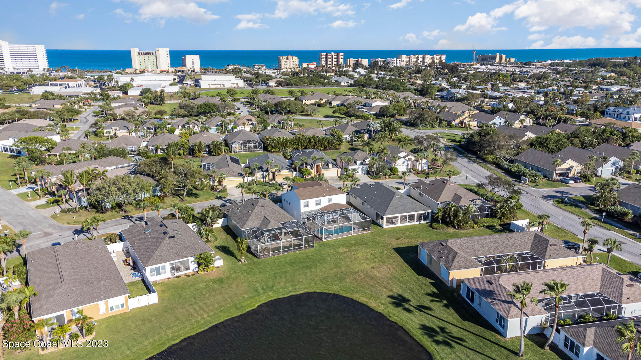 3032 Jacobaeus Lane Indialantic, FL 32903 - Photo 41 of 43 an aerial view of residential houses with outdoor space