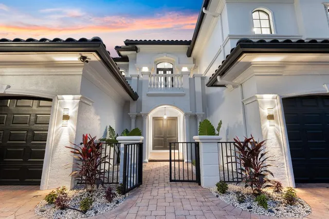 a front view of a house