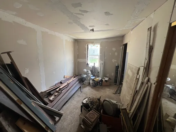 a room with furniture