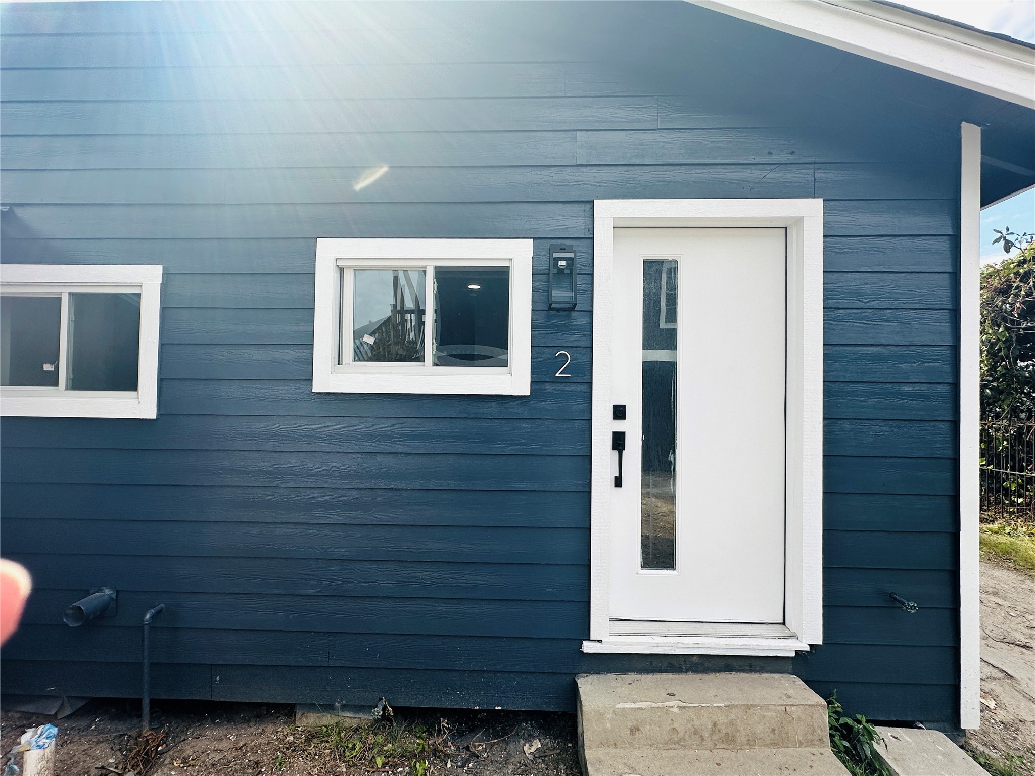a view of front door of house