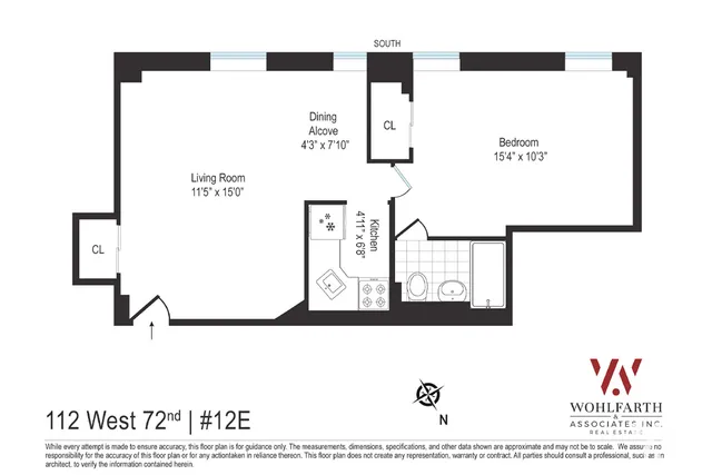 $645,000 | 112 West 72nd Street, Unit 12E | Upper West Side