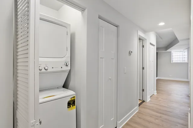 a room that has a washer and dryer