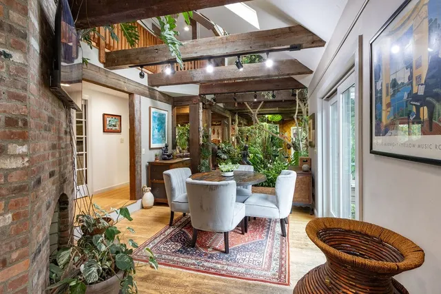 a view of a living room and a couch