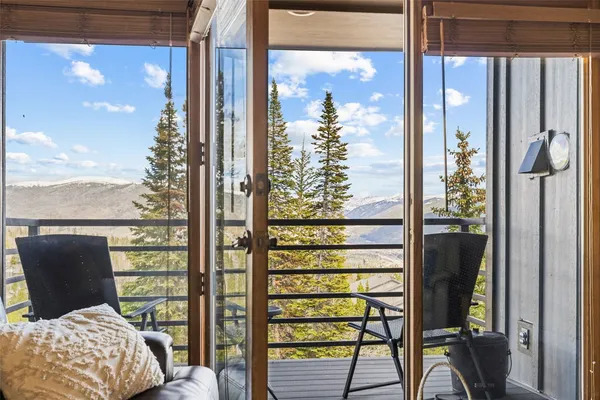 a balcony view with a outdoor space