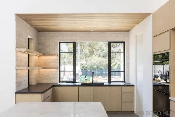a living room with a large window