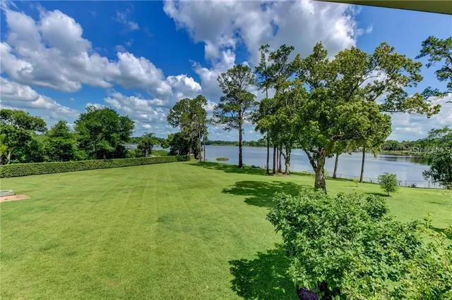 a view of backyard with green space