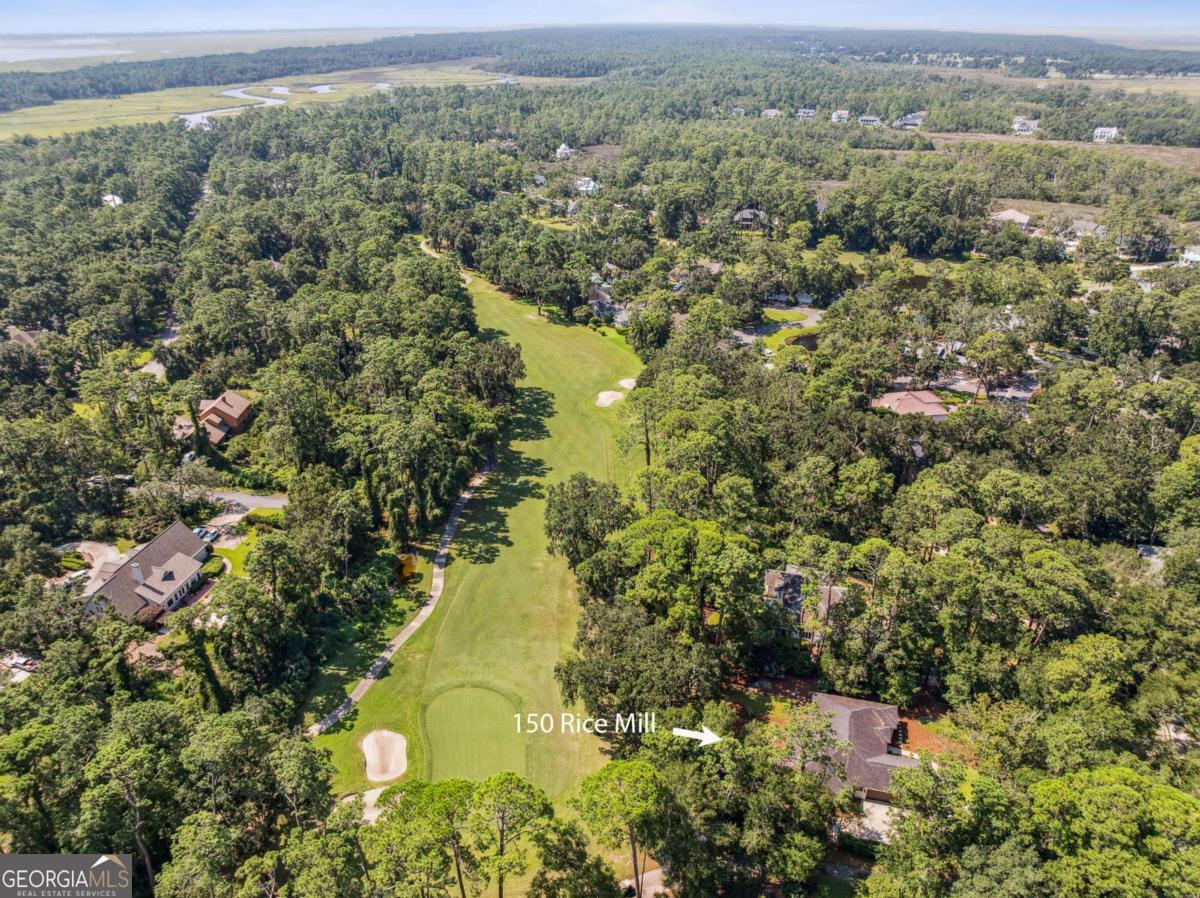 150 Rice Mill St. Simons Island, GA 31522 - Photo 32 of 38 an aerial view of residential houses with outdoor space and trees