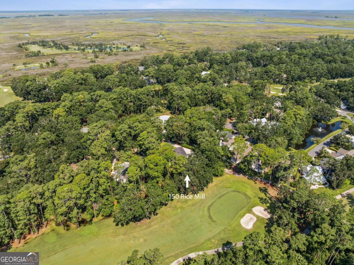 150 Rice Mill St. Simons Island, GA 31522 - Photo 34 of 38 a view of a lake and green space