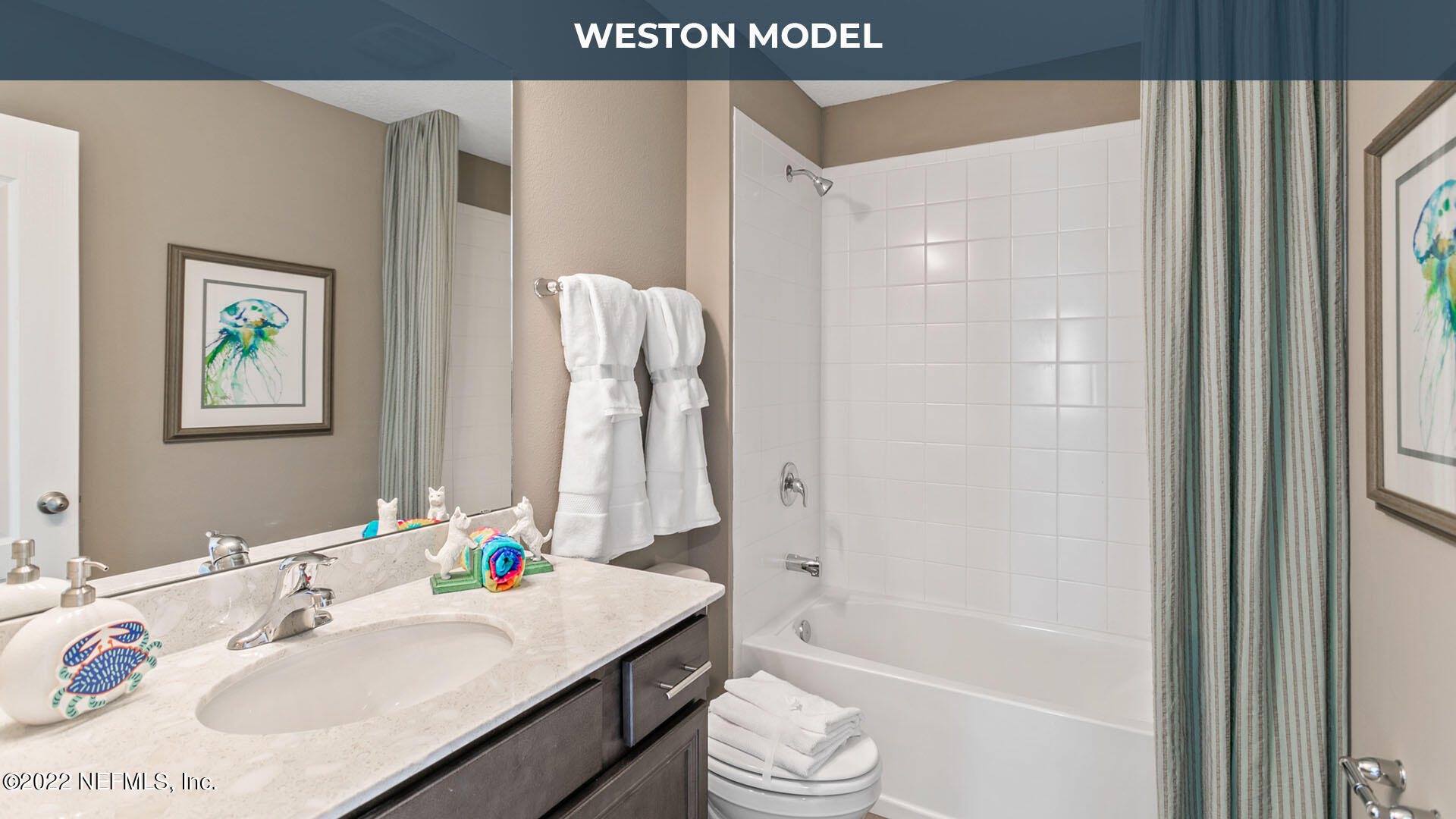 191 Millerstone Drive St. Augustine, FL 32092 - Photo 12 of 44 a bathroom with a sink a toilet and shower