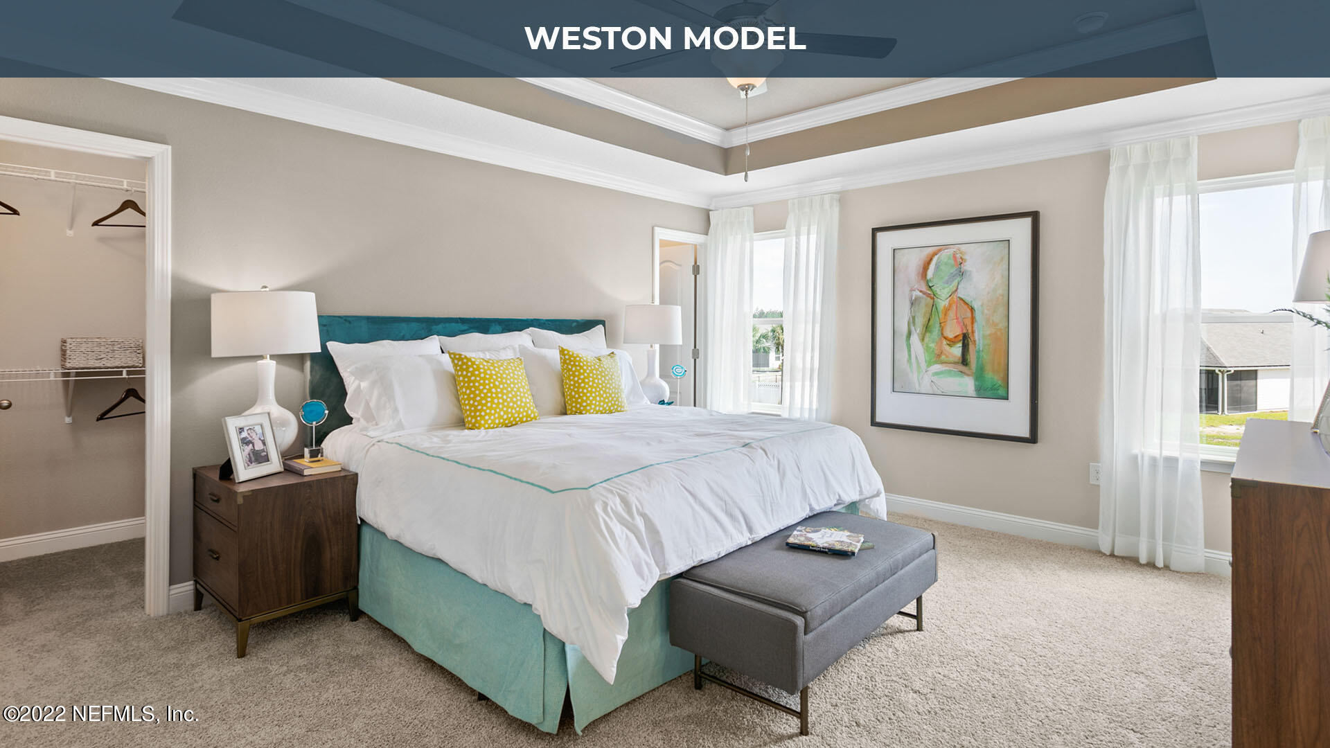 191 Millerstone Drive St. Augustine, FL 32092 - Photo 16 of 44 a bedroom with a bed and wooden floor