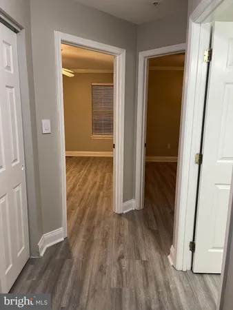 a view of wooden door