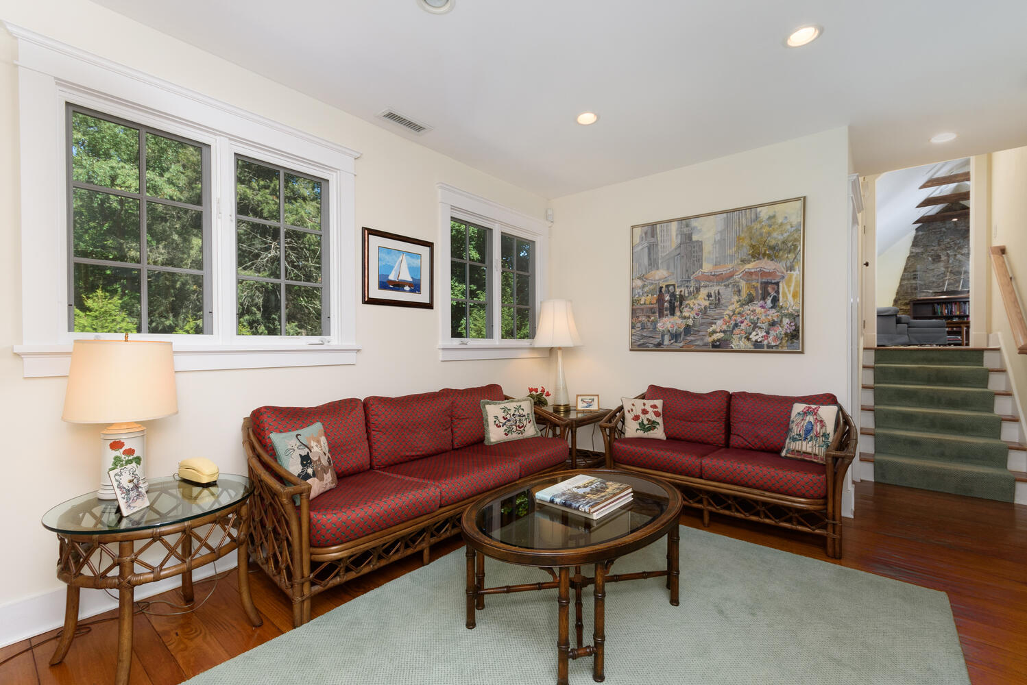 327 Hollow Tree Ridge Road Darien, CT 06820 - Photo 28 of 37 a living room with furniture and a large window