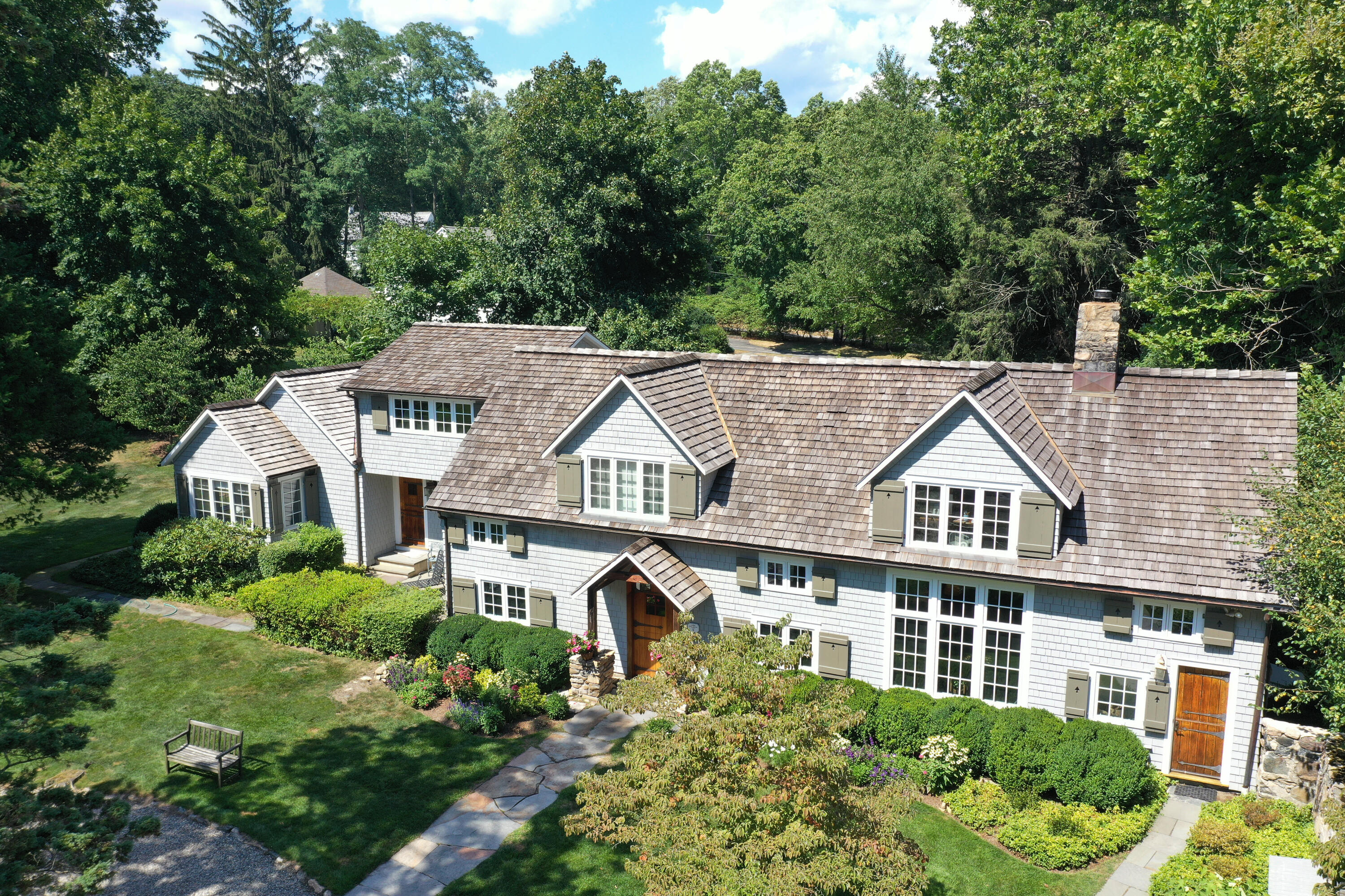 327 Hollow Tree Ridge Road Darien, CT 06820 - Photo 3 of 37 an aerial view of a house