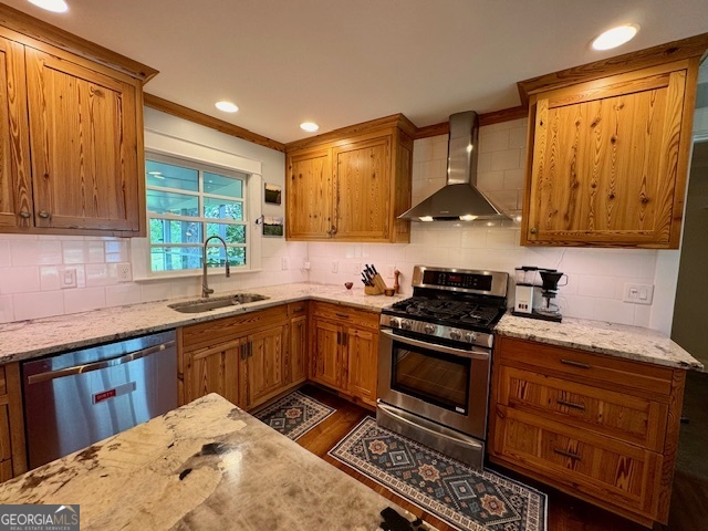 360 Morgan Mill Road Brooks, GA 30205 - Photo 12 of 87 a kitchen with stainless steel appliances granite countertop a stove a sink and a microwave