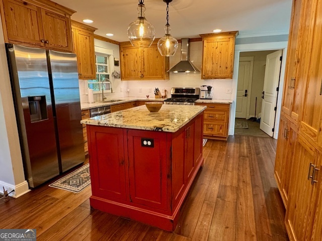 360 Morgan Mill Road Brooks, GA 30205 - Photo 8 of 87 a kitchen with stainless steel appliances granite countertop wooden floors