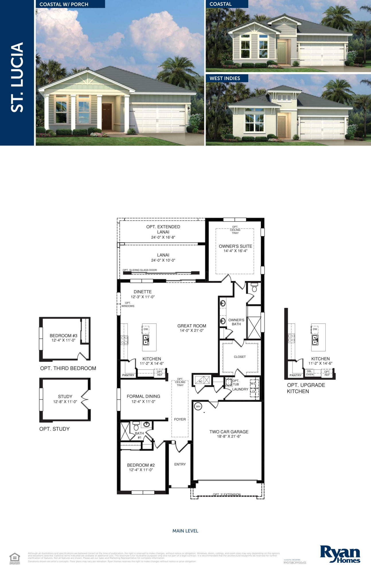 4702 Southwest Millbrook Lane Stuart, FL 34997 - Photo 5 of 5 St Lucia Floorplan