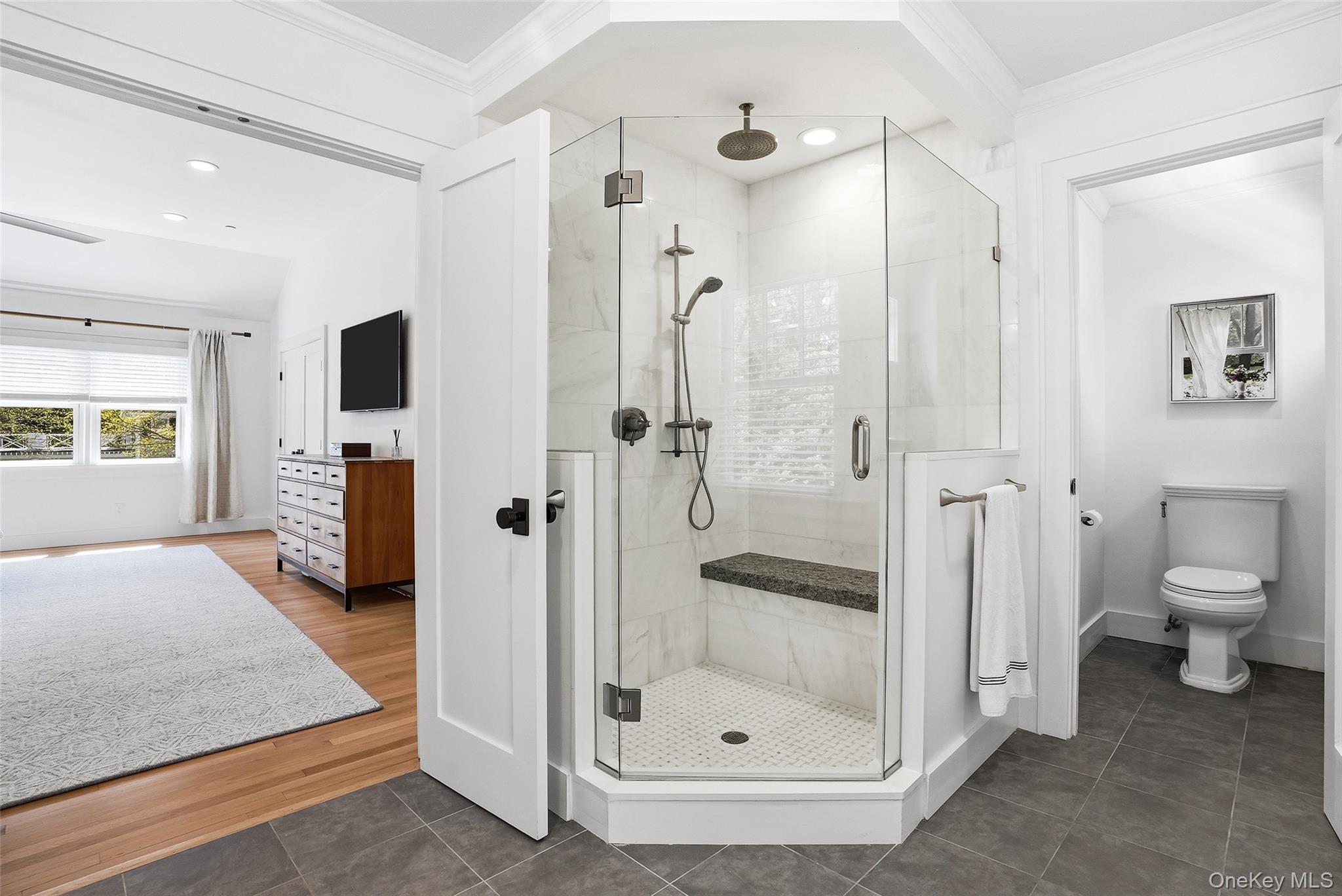19 Onondaga Street Rye, NY 10580 - Photo 20 of 39 Primary Bath features spa shower and separate water closet.