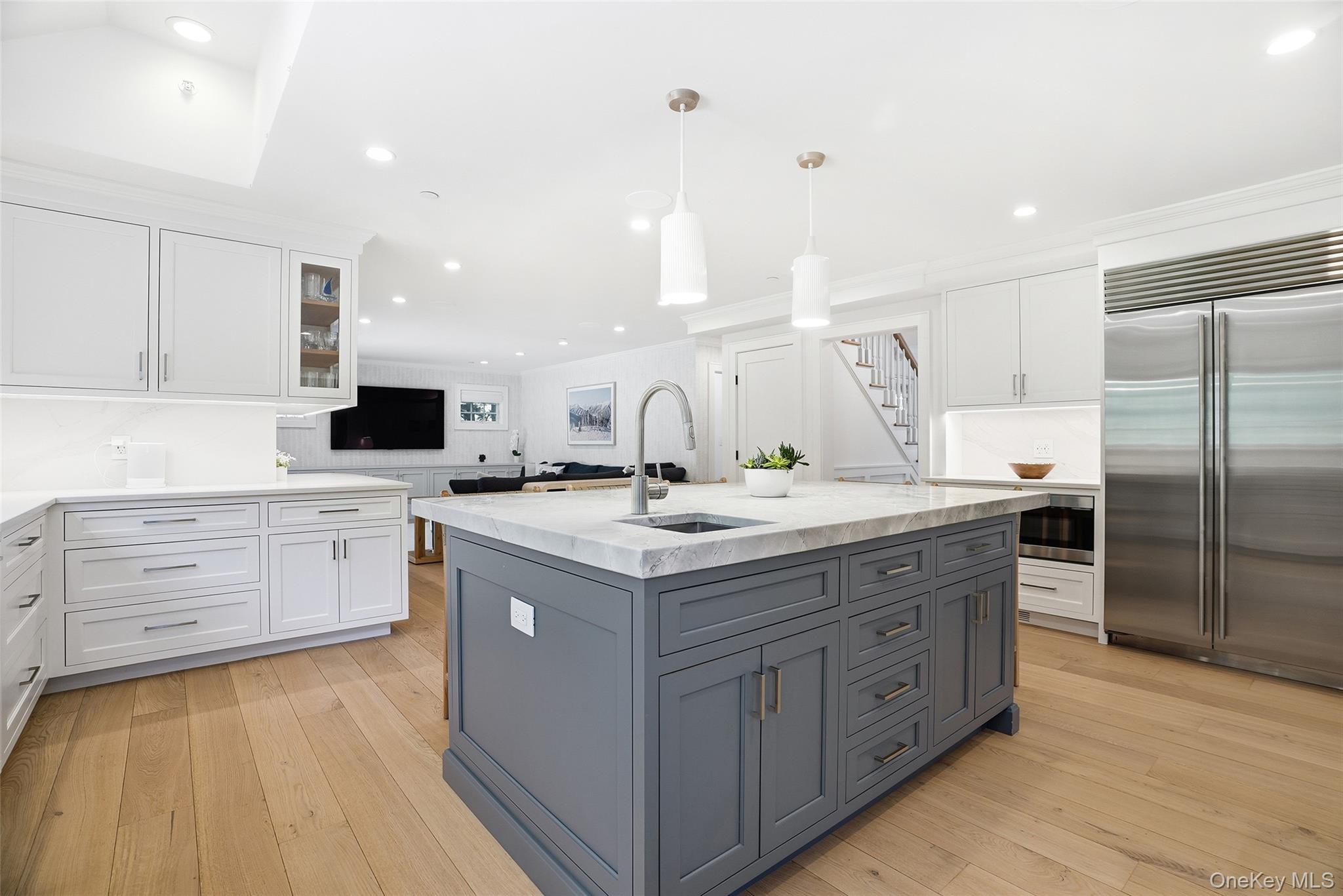 19 Onondaga Street Rye, NY 10580 - Photo 5 of 39 No expense spared in this custom kitchen with high end stone countertops, hardware and cabinetry by JWH Design & Cabinetry