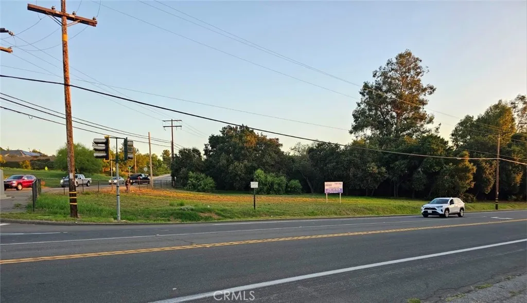 a view of a city street from a terrace