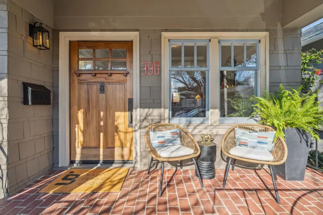 a outdoor space with furniture