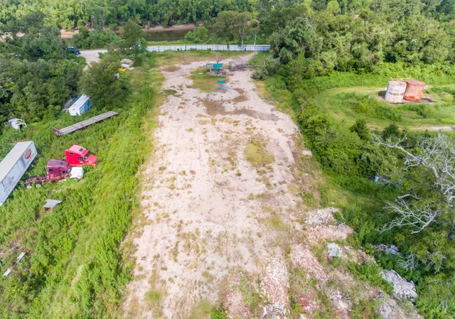 a view of a garden with a lake
