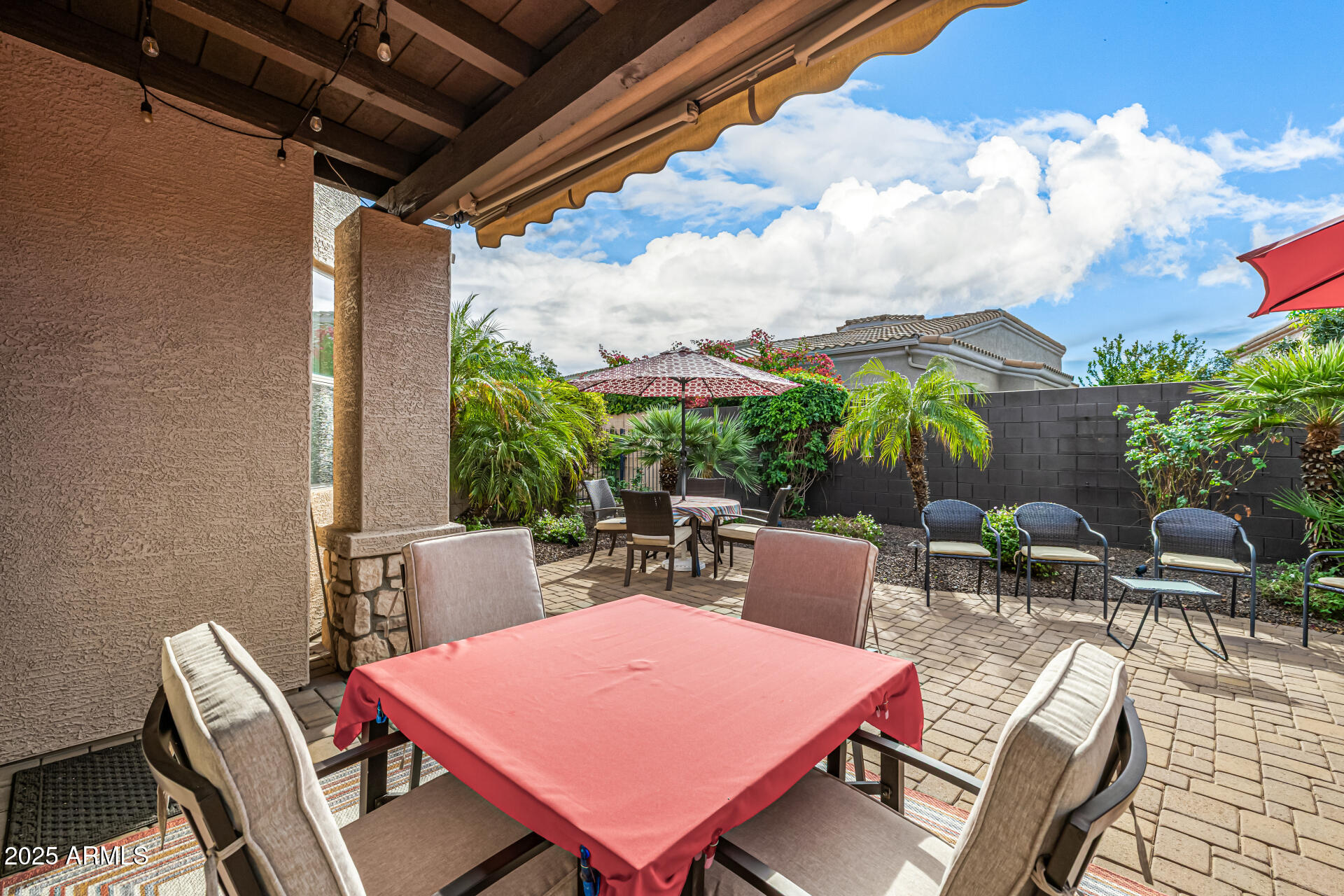 6202 East McKellips Road, Unit 177 Mesa, AZ 85215 - Photo 36 of 54 Back Patio with Blue Skies