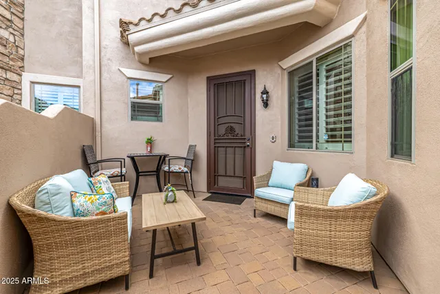 a living room filled with furniture