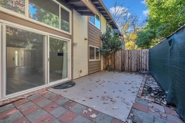 a backyard of a house