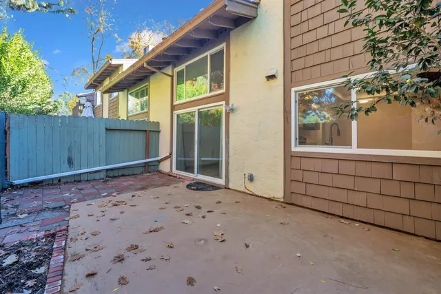 a backyard of a house