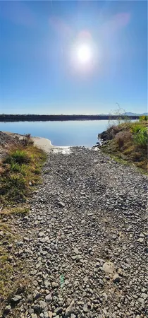 a view of a lake with a mountain