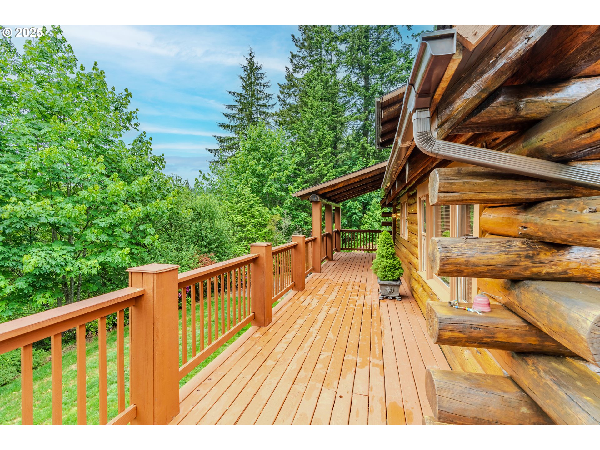 43144 Southeast Deverell Road Corbett, OR 97019 - Photo 30 of 48 a view of balcony with wooden floor and outdoor space