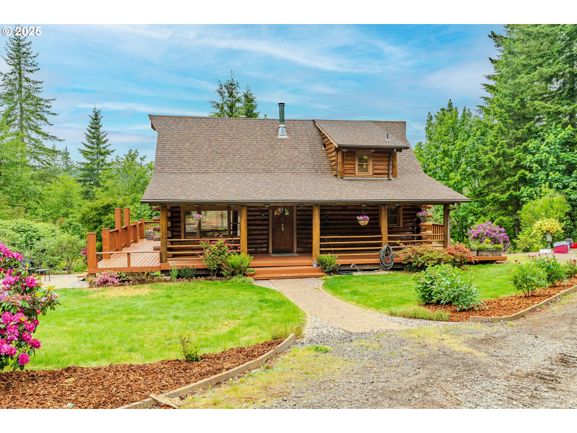 43144 Southeast Deverell Road Corbett, OR 97019 - Photo 3 of 48 a view of a house with a yard porch and sitting area