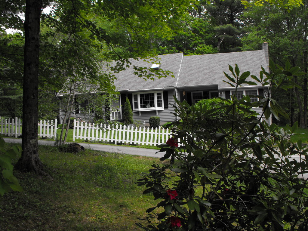1 West Dale Road Stockbridge, MA 01229 - Photo 2 of 20 a front view of a house with a garden