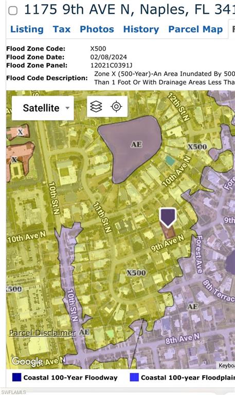 1175 9th Avenue North Naples, FL 34102 - Photo 33 of 33 Within The X500 Flood Plain