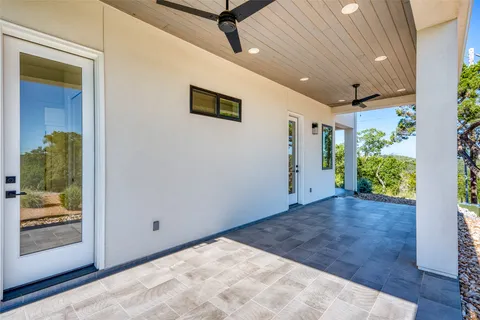 a view of a yard with porch
