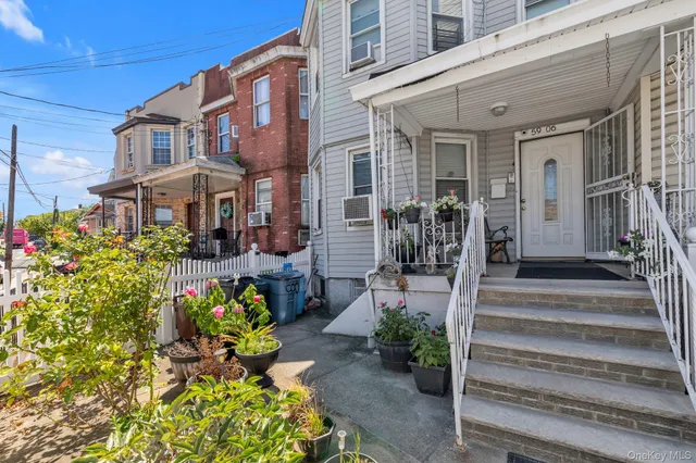 a front view of a building