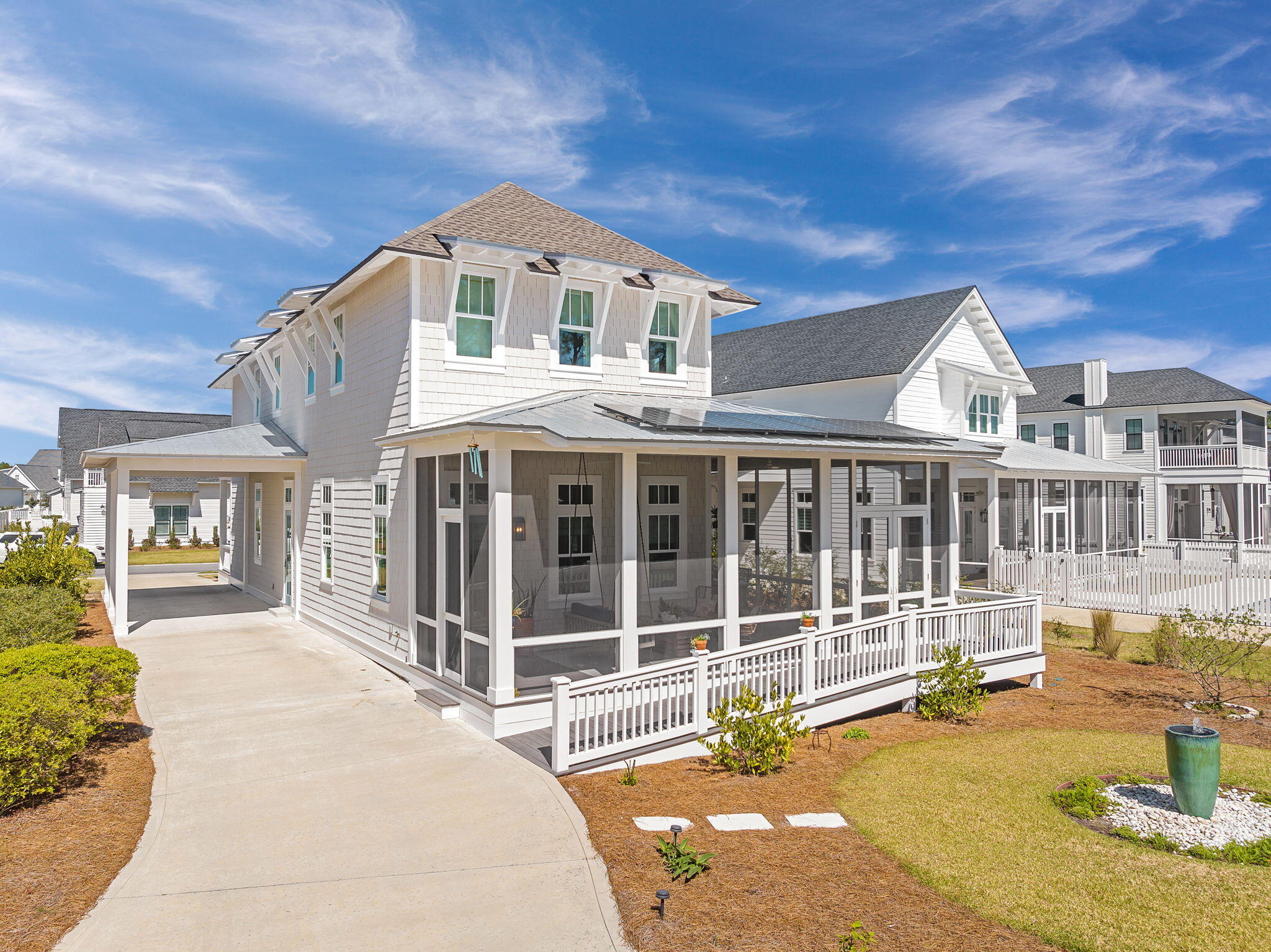 194 Sawbuck Dr Inlet Beach Inlet Beach, FL 32461 - Photo 35 of 38 a front view of a house with a swimming pool