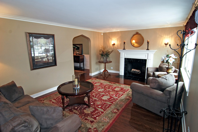 534 Byrd Road Riverside, IL 60546 - Photo 3 of 23 a living room with furniture a window and a fireplace