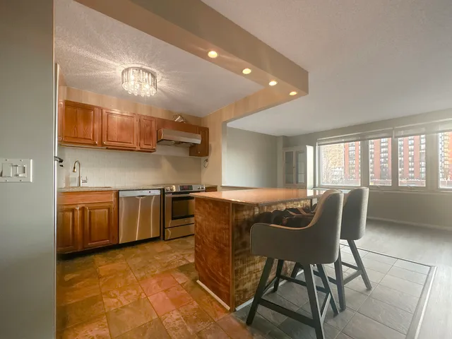 a view of kitchen with breakfast area