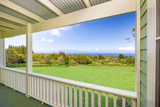 a view of a city from a balcony