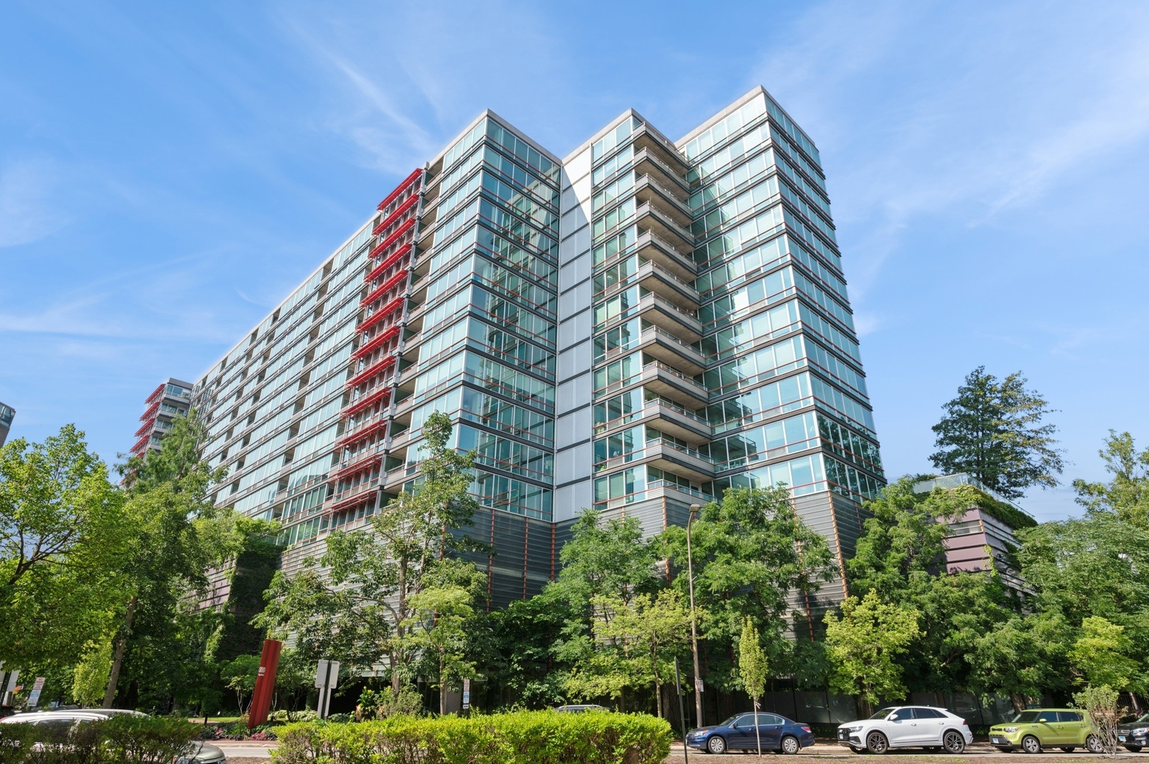 a front view of a building