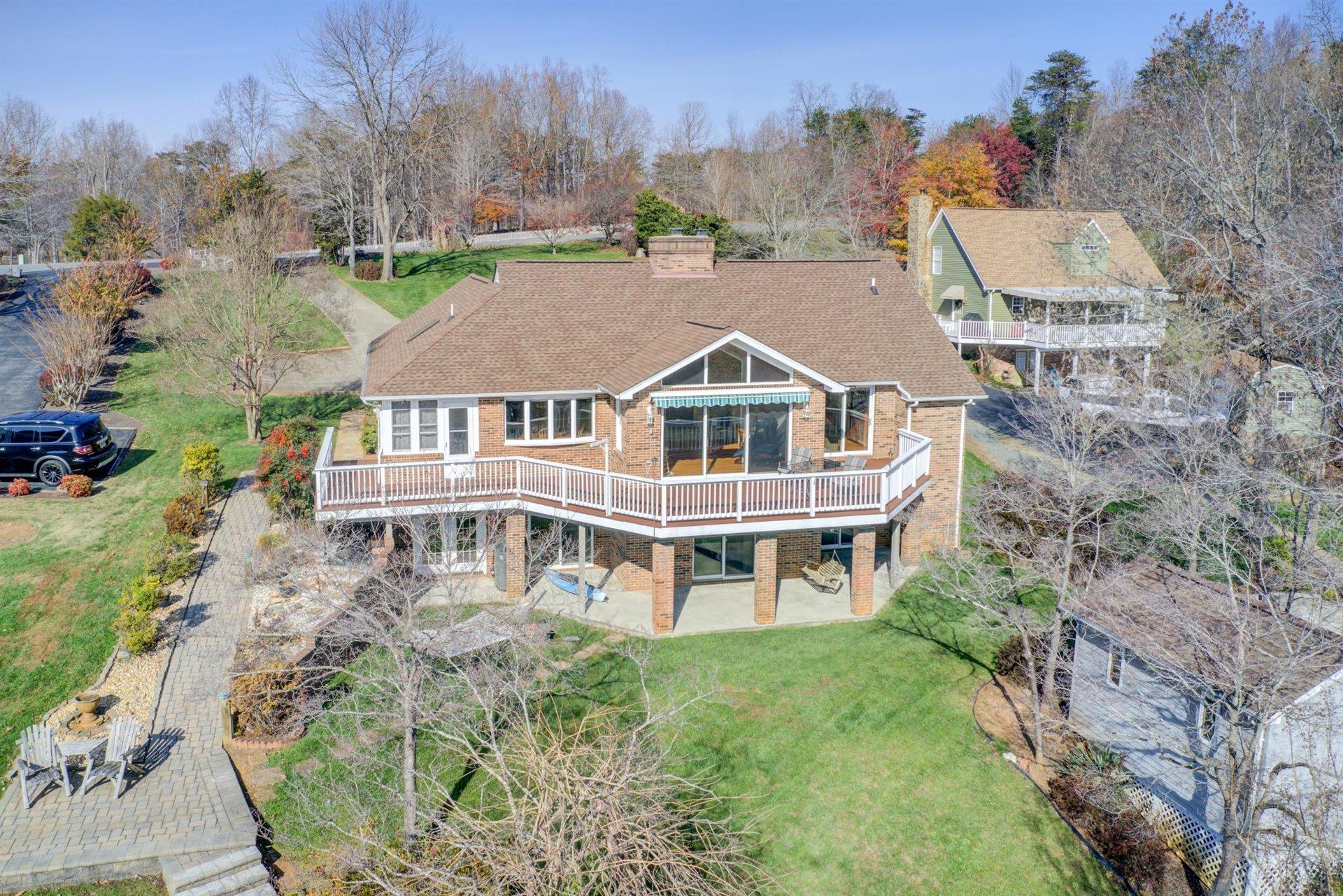 171 Sandy Point Court Union Hall, VA 24176 - Photo 1 of 65 an aerial view of a house with a yard