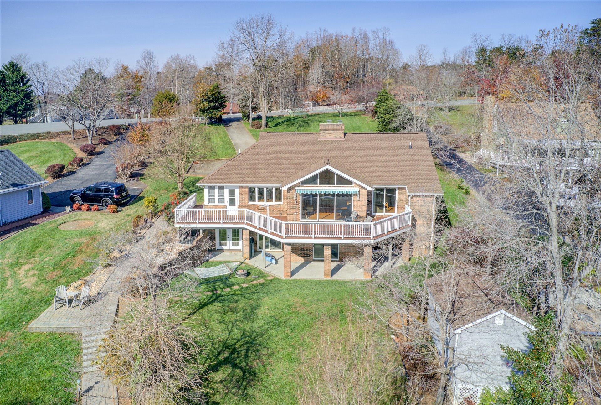 171 Sandy Point Court Union Hall, VA 24176 - Photo 6 of 65 an aerial view of a house with garden