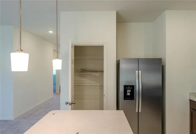 an empty room that has a window