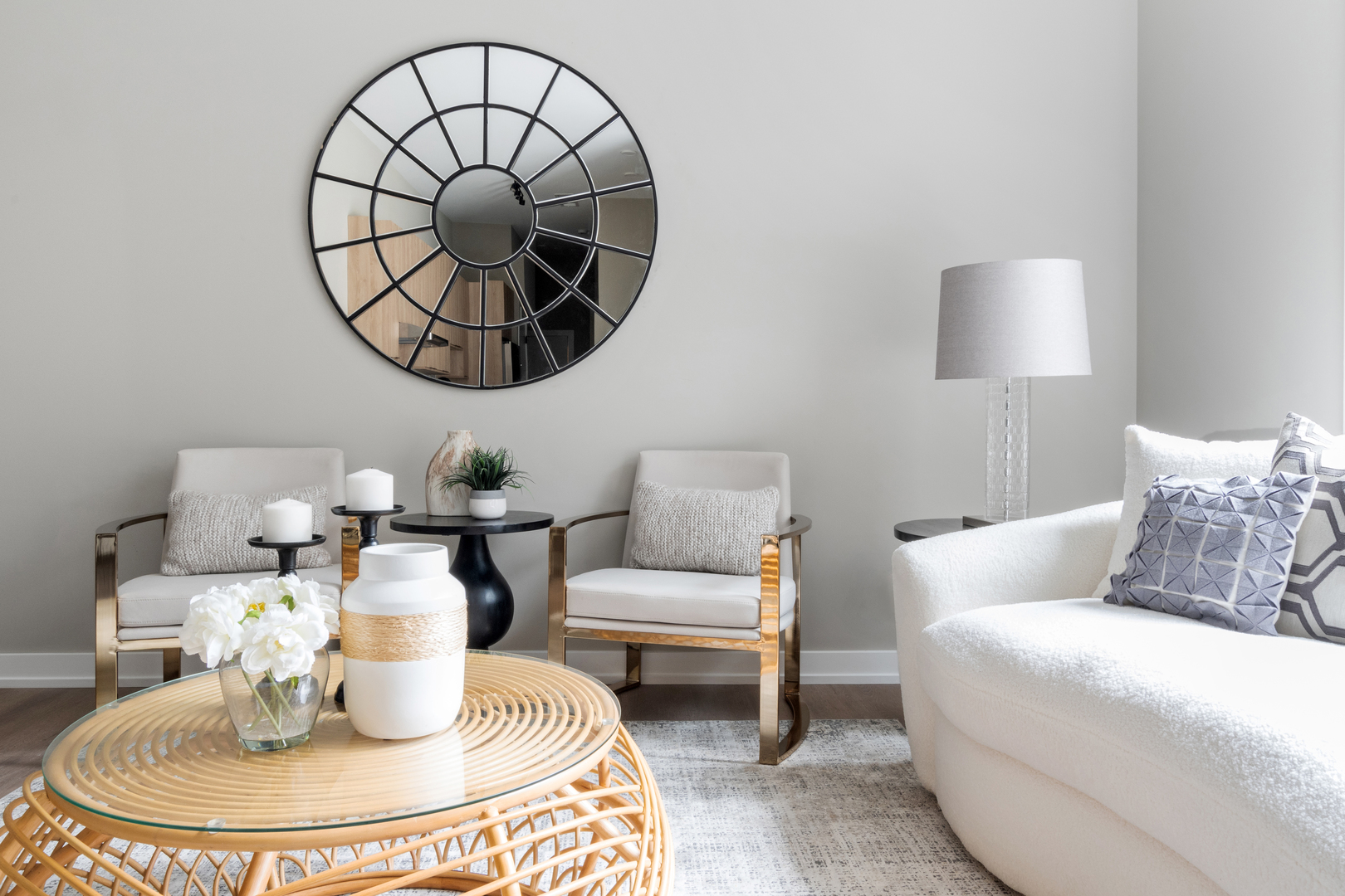 3217 North Clark Street, Unit 504 Chicago, IL 60657 - Photo 6 of 28 a living room with furniture and a mirror