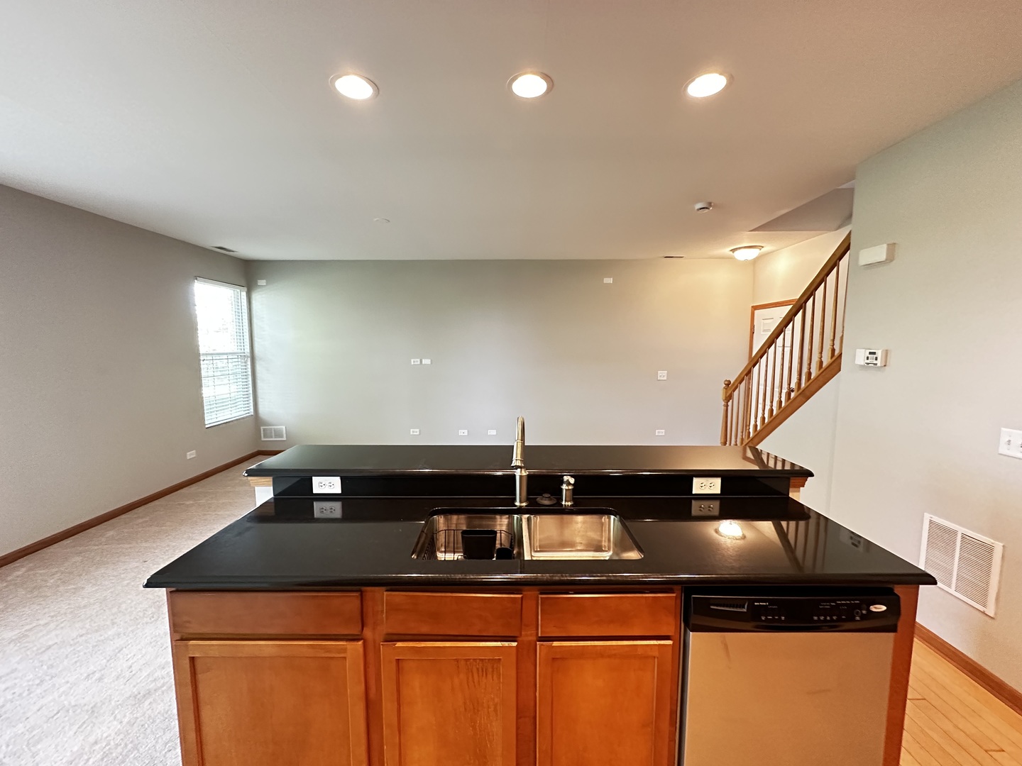 24252 Leski Lane Plainfield, IL 60585 - Photo 10 of 11 a kitchen with kitchen island a sink a counter space and a window