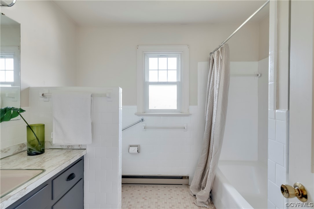 1700 Midview Road Henrico, VA 23231 - Photo 26 of 50 a bathroom with a granite countertop sink a toilet and shower