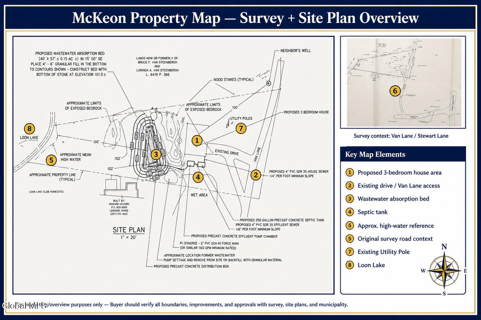 8 Van Lane Chester, NY 12817 - Photo 8 of 9 8 Van Site-Plan and Survey Ovreview
