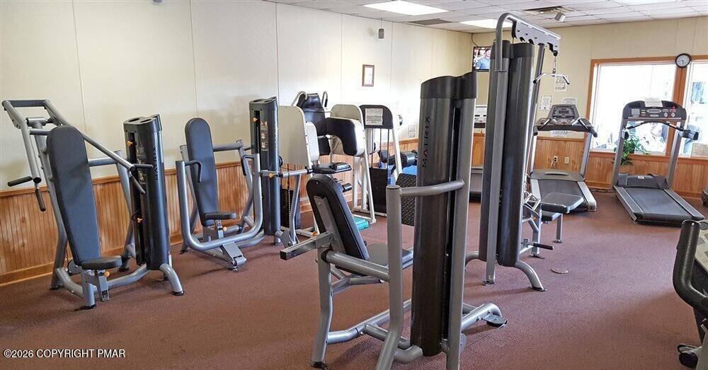 155 Clifton Drive Bushkill, PA 18324 - Photo 60 of 75 a view of a room with gym equipment